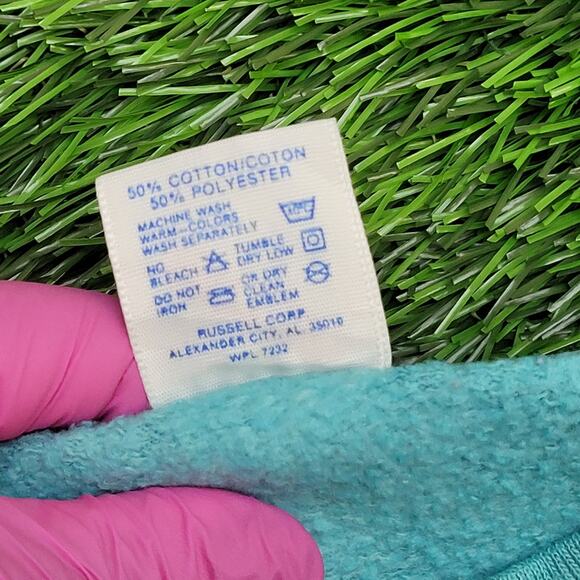 Vintage 80s Ski Sweatshirt Womens Large 20x25 Blue - Picture 7 of 12